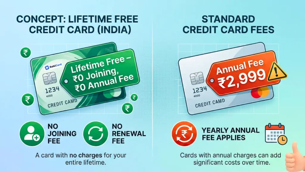 lifetime free credit cards in India